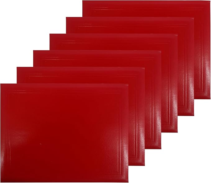 GraduationMall 8.5"x11" Smooth Padded Diploma Cover Certificate Holder Red by GraduationMall%C2%AE