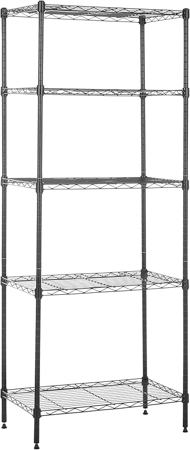 Amazon Basics 5-Shelf Multipurpose Adjustable Sturdy Steel Storage Shelving Unit by AmazonBasics