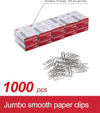 PAPERPAL Paperclips for Office School & Personal Use, Jumbo Smooth Paper Clip - Image 3