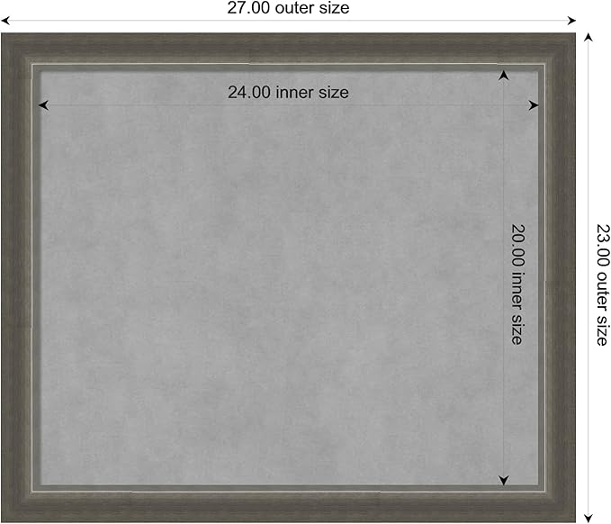 Amanti Art Silver Framed Magnetic Board 23x27 Medium Vision Board - Image 3