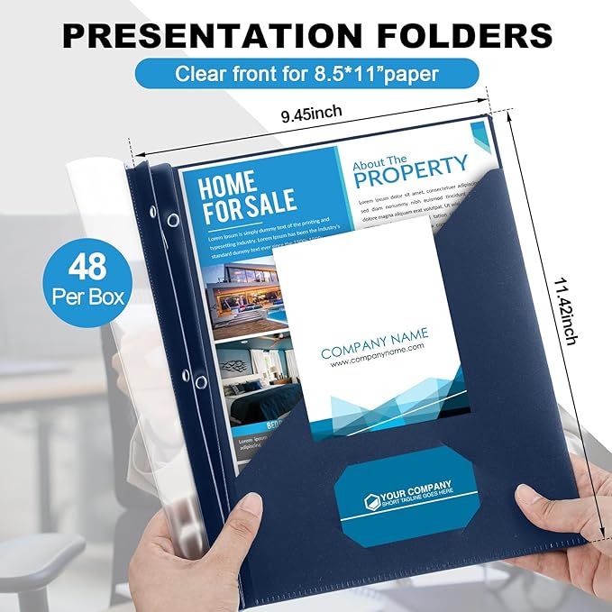 Teling 48 Pcs Clear Front Report Covers - Image 2