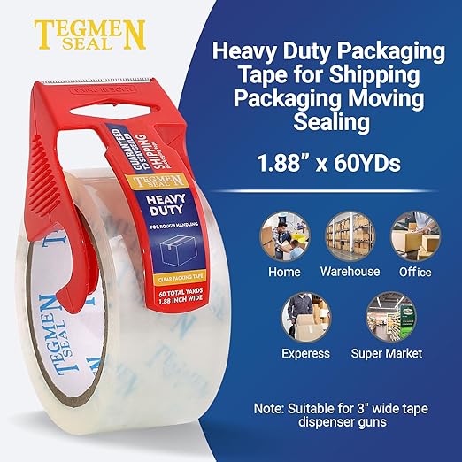 TegmenSeal Heavy Duty Clear Packing Tape - Image 2