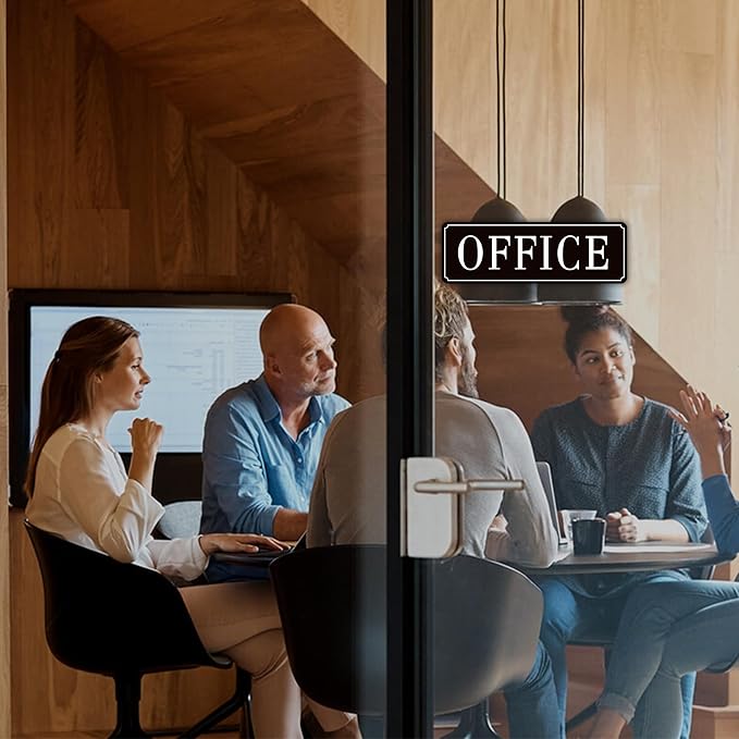 The Office Door Sign for Home and Business，Self-Adhesive Waterproof and - Image 7