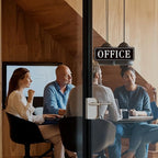 The Office Door Sign for Home and Business，Self-Adhesive Waterproof and - Image 7