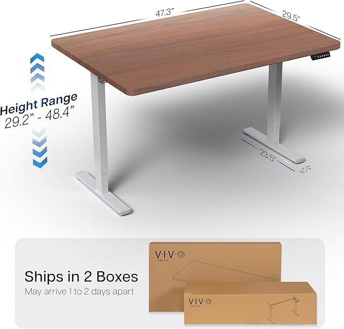VIVO Electric 48 x 30 in Standing Desk, Memory Height Adjustment, 1B Series - Image 3