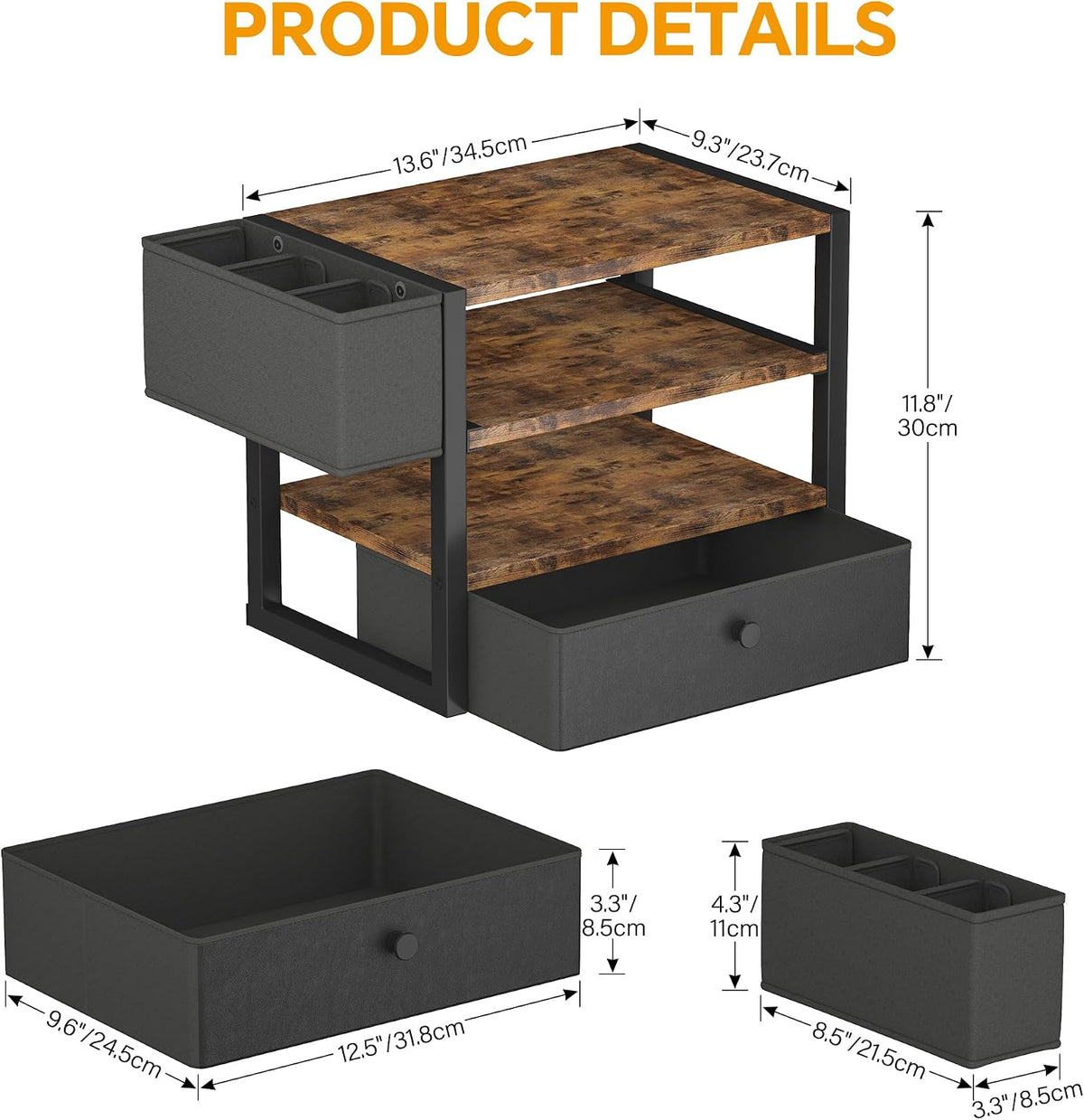 desk organizers and accessories, 4-tier paper letter tray on a desk or shelf