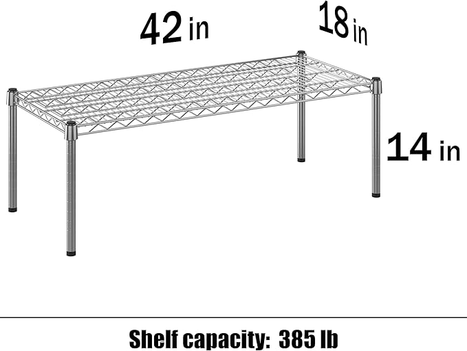 Regal Altair 18" Deep x 42" Wide x 14" Height Wire Shelving Kit | 1-Tier | NSF - Image 3