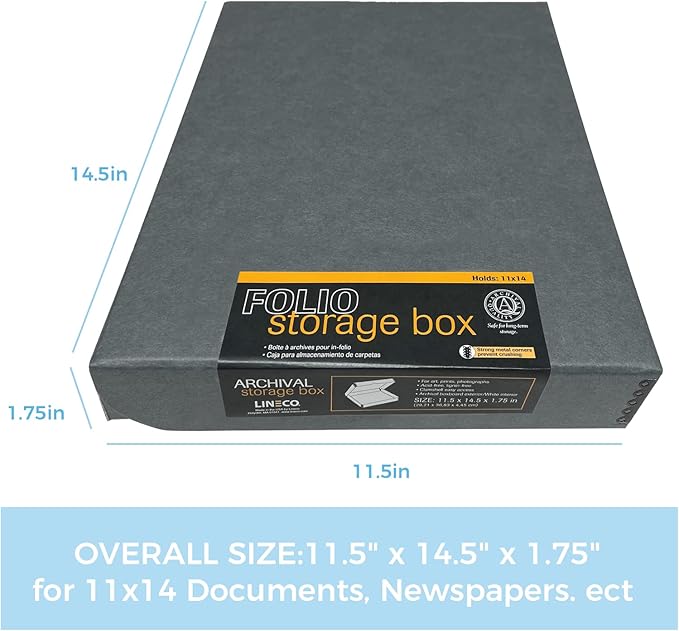 Lineco Folio Storage Box, Clamshell Design - Image 2