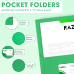 Two Pocket Folders, RAZCC 50 Pack 2 Pocket Folders Fit Letter Size Paper - Image 3