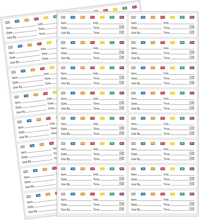 STARLIBOO Removable Freezer Labels Stickers, Blank Freezer Labels by STARLIBOO