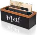 100% Real Wood Mail Organizer for Countertop, Dual-Sided Mail Script Design by INTARSIO3D