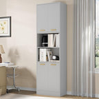 Cozy Castle Kitchen Pantry Cabinet, 4 Doors Open Countertop Utility Hutch - Image 7