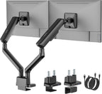 monTEK Dual Monitor Arm with USB, Mechanical Spring Monitor Arm