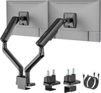 monTEK Dual Monitor Arm with USB, Mechanical Spring Monitor Arm by monTEK