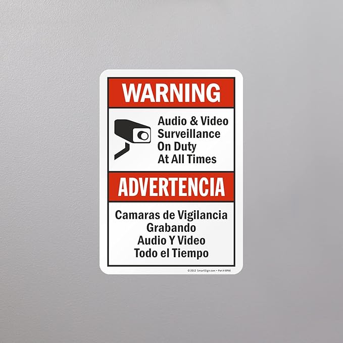 SmartSign 10 x 7 inch “Warning - Image 5