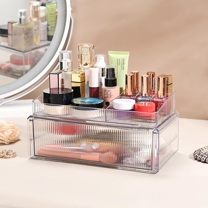 ZHIAIstackable storage drawer, transparent acrylic storage box, cosmetics and - Image 5