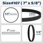 LotFancy Large Rubber Bands, Heavy Duty Black Long Rubber Bands - Image 2