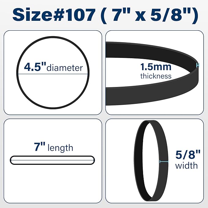 LotFancy Large Rubber Bands, Heavy Duty Black Long Rubber Bands - Image 2