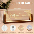 Desk Name Plate Personalized, Custom Office Light Up Name Plate - Image 5