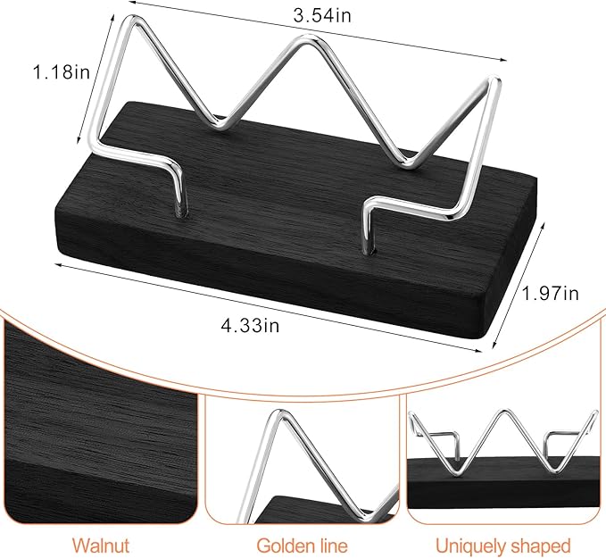Amyhill 2 Pieces Wood Business Card Holder - Image 2