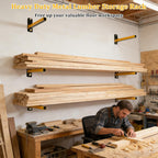 lumber storage rack heavy duty wall mount storage, close-up detail