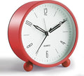 Analog Alarm Clock, 4 inch Super Silent Non Ticking Small Clock by JALL