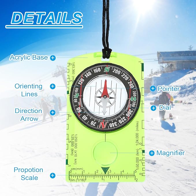 PATIKIL Orienteering Compass, Navigation Backpacking Compasses - Image 3