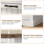 sedeta farmhouse 3 drawer file cabinet for home, view 9