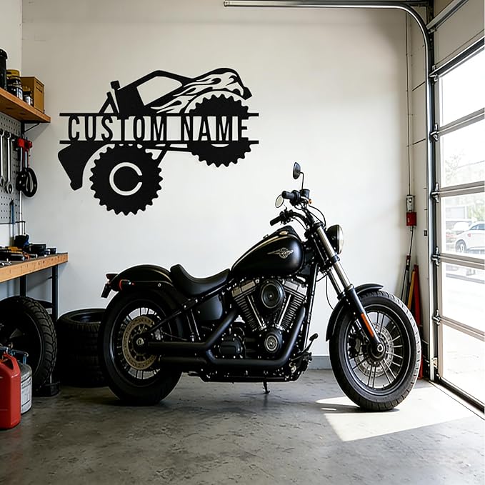 Custom Dirt Bike Metal Signs Personalized Motorcycle Name Sign Custom Garage - Image 3