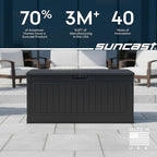 Suncast 80-Gal. Waterproof Resin Large Outdoor Patio Deck Box - Image 8