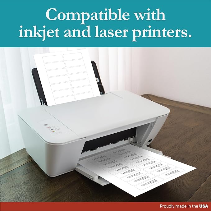 Premium Label Supply White Sticker Address Labels – 3" x 1" – Laser/Inkjet - Image 5