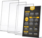 Wenqik 4 Packs 8. 5" x 14" Sign Holders Vertical l Shape Frame Acrylic Document by Wenqik