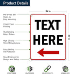 Custom Arrow, Custom Directional Sign, Left Arrow, 24x30 Inches, 55 mil thick - Image 6