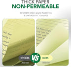 KAISA Graph Paper Legal Pads Writing Pads Recycled Paper 8.5"x11.75" Quad Ruled - Image 4