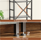SUPERJARE Triple 4 Tier Bookshelf, Bookcase - Image 7