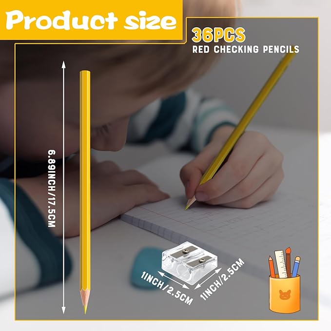 sqzrmdcg 36 PCS Yellow Colored Pencils, Pre-sharpened Professional Wooden Art - Image 2