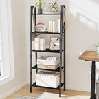 Hzuaneri Ladder Shelf, Bookshelf Bookcase, Freestanding Corner Storage Shelve by Hzuaneri