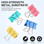 Colored Binder Clips, Medium Binder Clip 1.25 Inch - Image 3