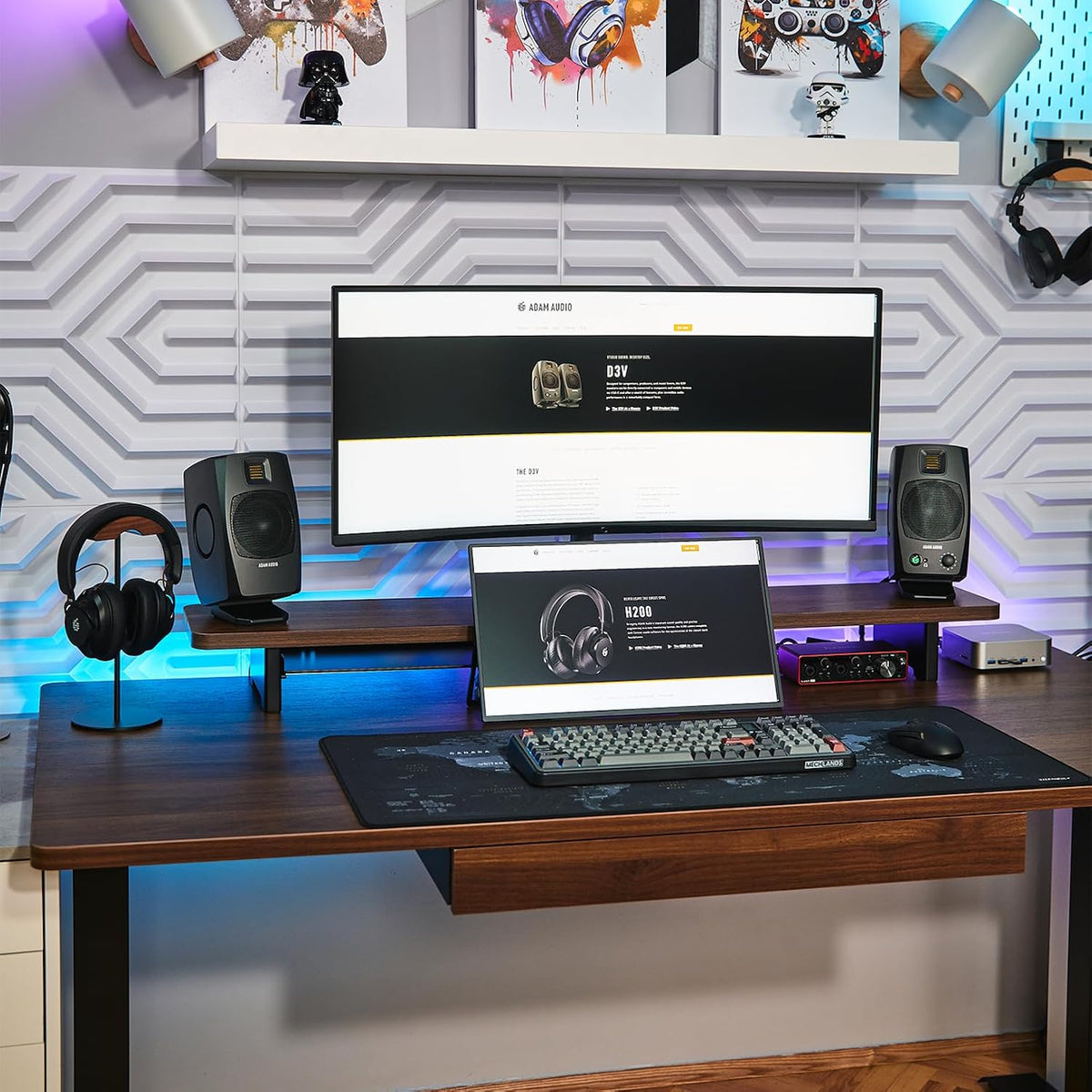 ADAM Audio D3V Active Desktop Studio Monitor Speakers - Black