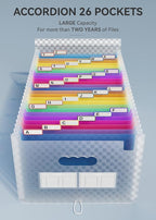 ABC life 26 Pockets Accordion File Organizer, Expanding File Folder, Portable - Image 2
