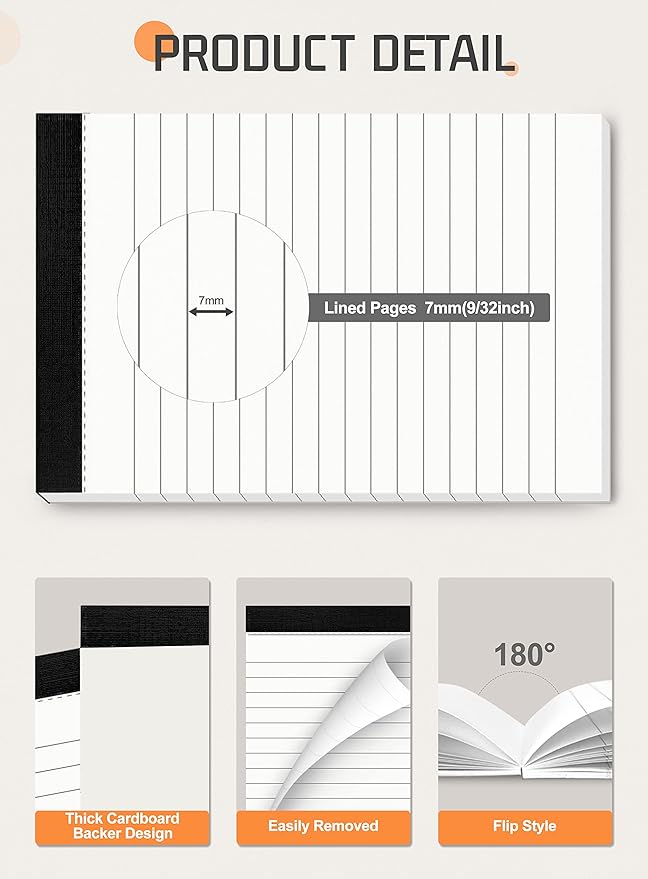 Small Notepads 4x6 for Office 6 Pack Pocket Note Pads 4x6 for Reminders and - Image 3