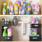 Beleeb Under Sink Organizer, Height Adjustable Organization and Storage Series - Image 5