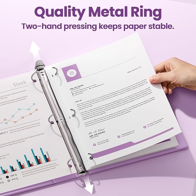 SUNEE 3 Ring Binder 3 Inch 1 Pack - Image 2
