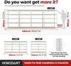 HOMEDANT 5 Tier Storage Shelves Adjustable Laminated Boltless Garage Metal - Image 8
