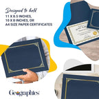 Geographics Classic Linen Document Covers 12.5” x 9.75” Navy Blue 60 Pack - Image 3