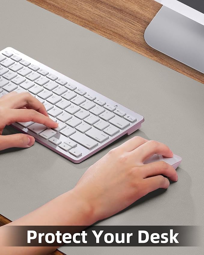 Leather Desk Pad Protector, Large Mouse pad, Office Desk mat, Laptop Mat - Image 3