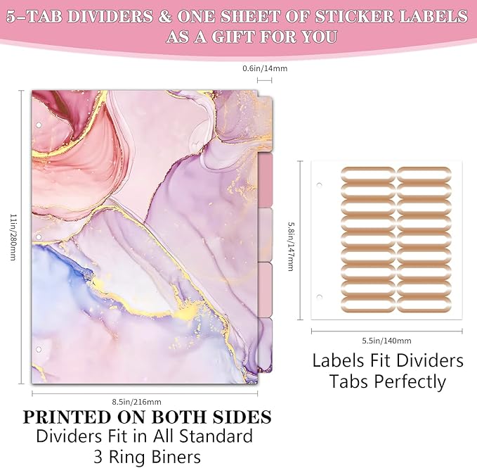 Lateefah 3 Ring Binder, 1 Inch Binder Organizer - Image 5
