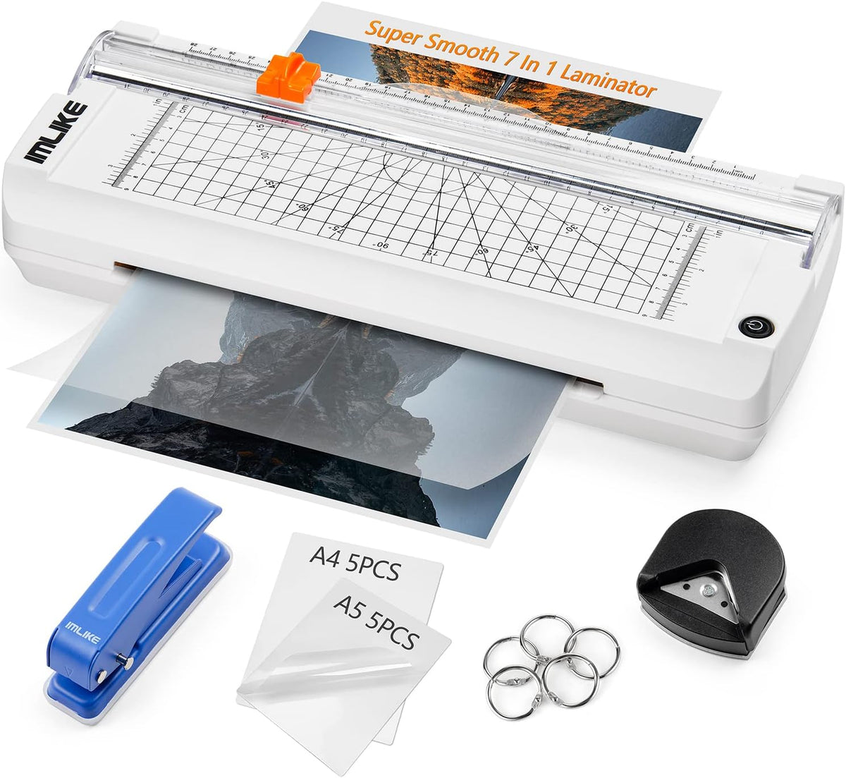 IMLIKE A4 Laminator Machine With Paper Trimmer: 6 in 1 Hot Laminator, 10 Shee...