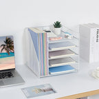 LEKETREE Desk Organizers and Accessories, 5-Tier Paper Letter Tray Organizer - Image 4