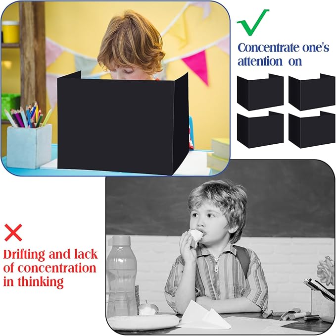 Crtiin 24 Pcs Privacy Folders for Students Desk Dividers Standard School - Image 7
